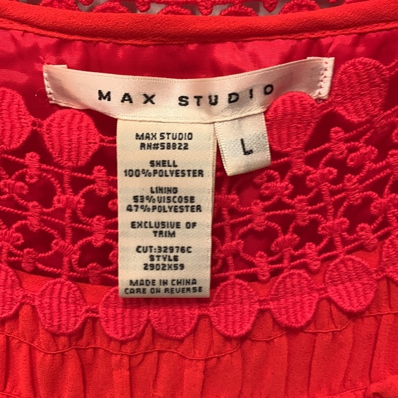 Bright salmon colored max studio dress - Picture 3 of 6